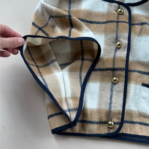 Janie and Jack Wool Blend Plaid Cape Poncho size 2T - Picture 4 of 6